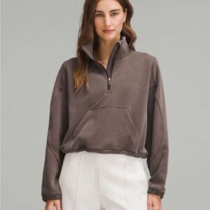 Lululemon Brushed Softstreme Half Zip- Espresso